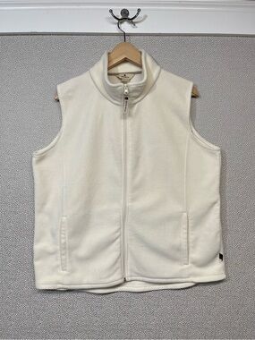 XL Women’s Woolrich Cream Full-Zip Fleece Vest